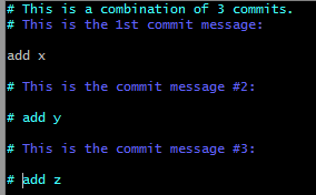 comment out some commits message you don't need