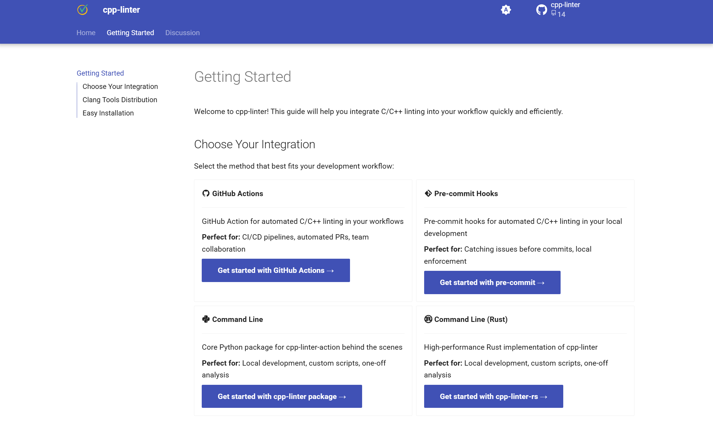 Get Started Page