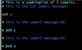 comment out some commits message you don’t need